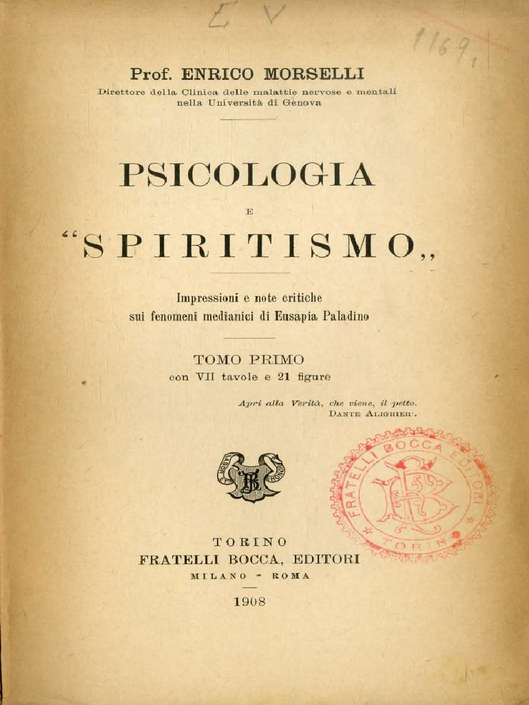 Psicologia e Spiritismo - Morselli | PDF