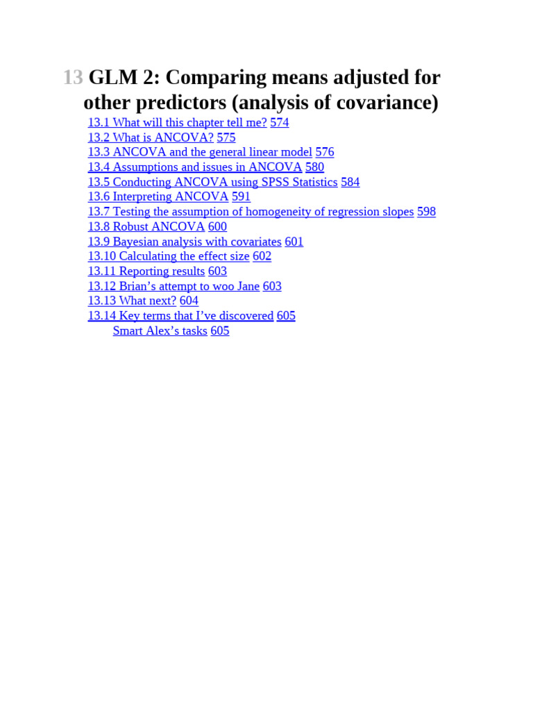 Understanding ANCOVA in SPSS | PDF | Dependent And Independent ...