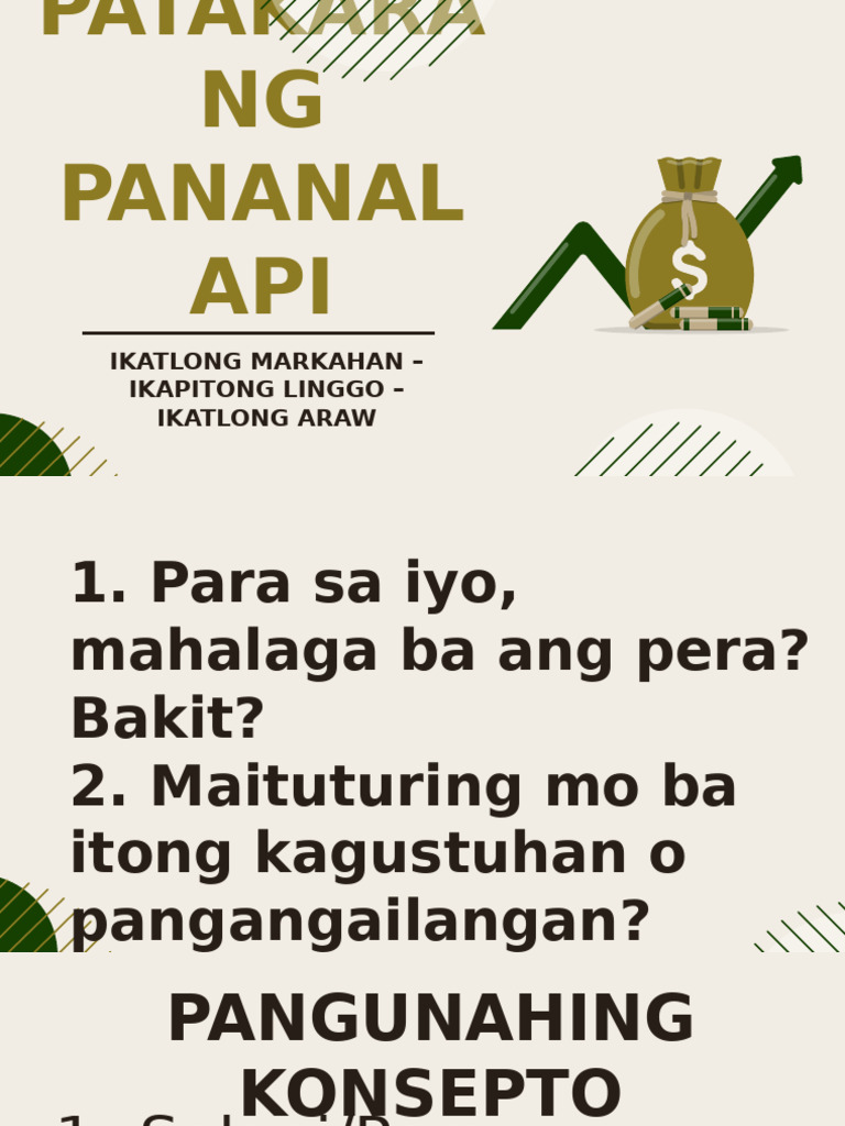 Q3 - Aralin 6 - Patakarang Pananalapi | PDF