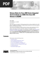 Cisco 3845 Series Integrated Services Router IOS Relase 12.4(6)MR