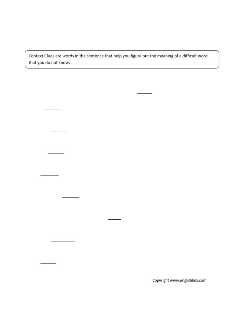Photo inspiration: Advanced Context Navigation Minimalist Penthouse Reference: Advanced Context Clues Worksheet