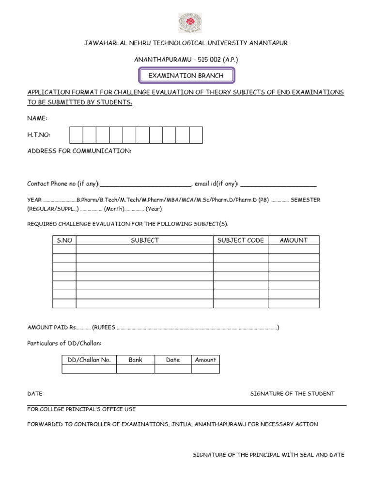 5 application form for challenge evaluation pdf