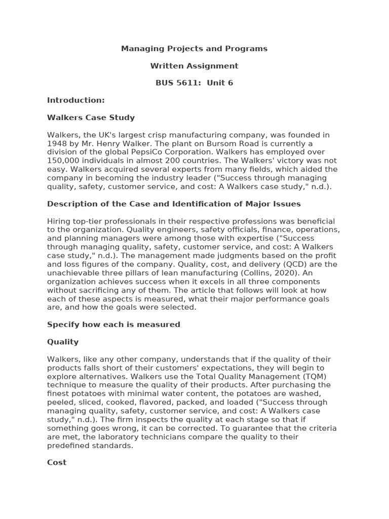 2 - Managing Projects and Programs | PDF | Lean Manufacturing ...