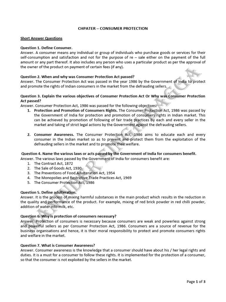 Consumer Protection Act Overview Pdf Consumer Protection Sales