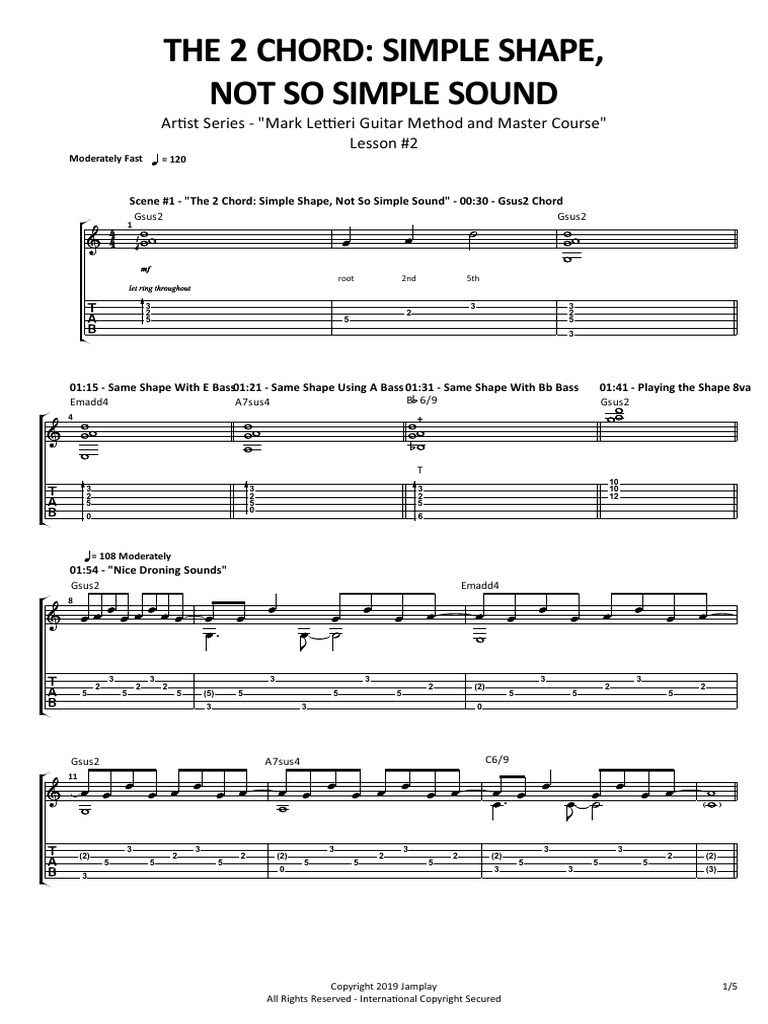 2 - The 2 Chord Simple Shape, Not So Simple Sound | PDF | Guitar Family ...