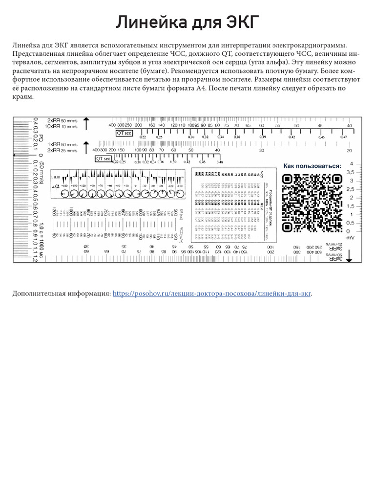 ECG Ruler Printable | PDF