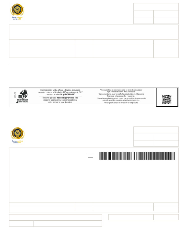 Fechas y detalles de matrícula 2024A | PDF