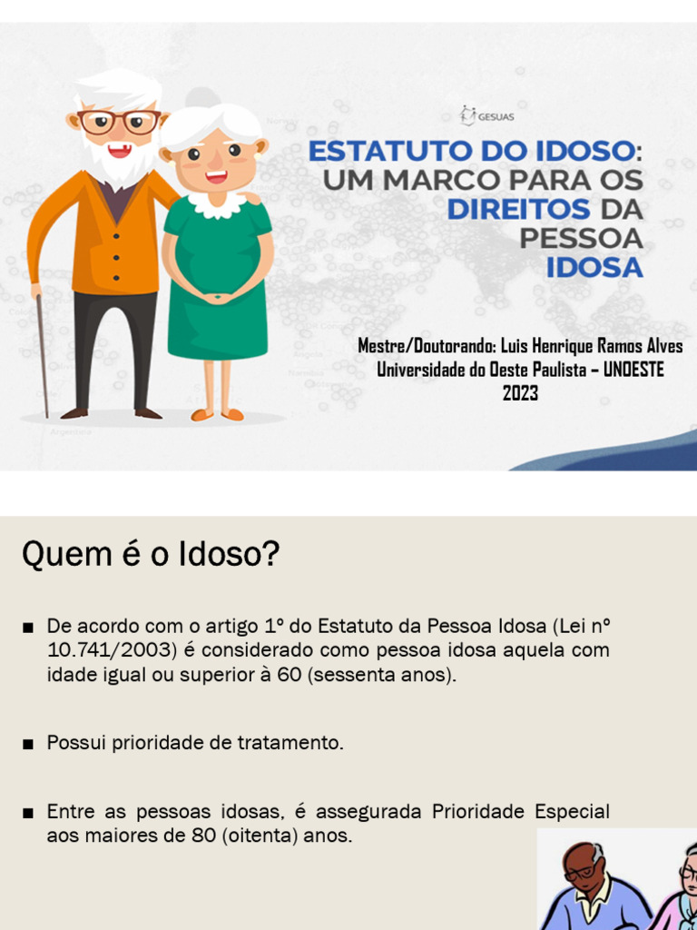 Definição e Direitos do Idoso | PDF | Família | Terceira idade
