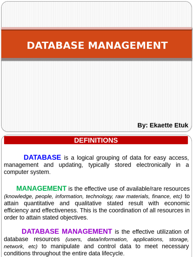 Database Management Essentials Guide | PDF | Databases | Security