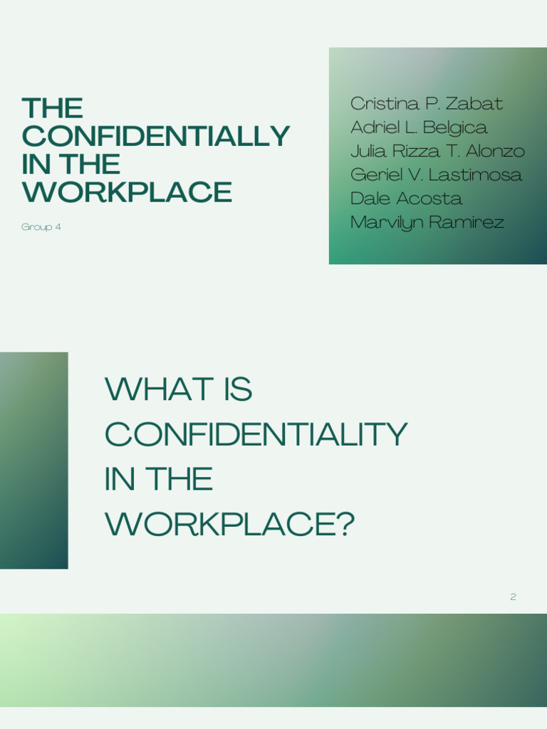 Understanding Workplace Confidentiality | PDF | Information Sensitivity ...