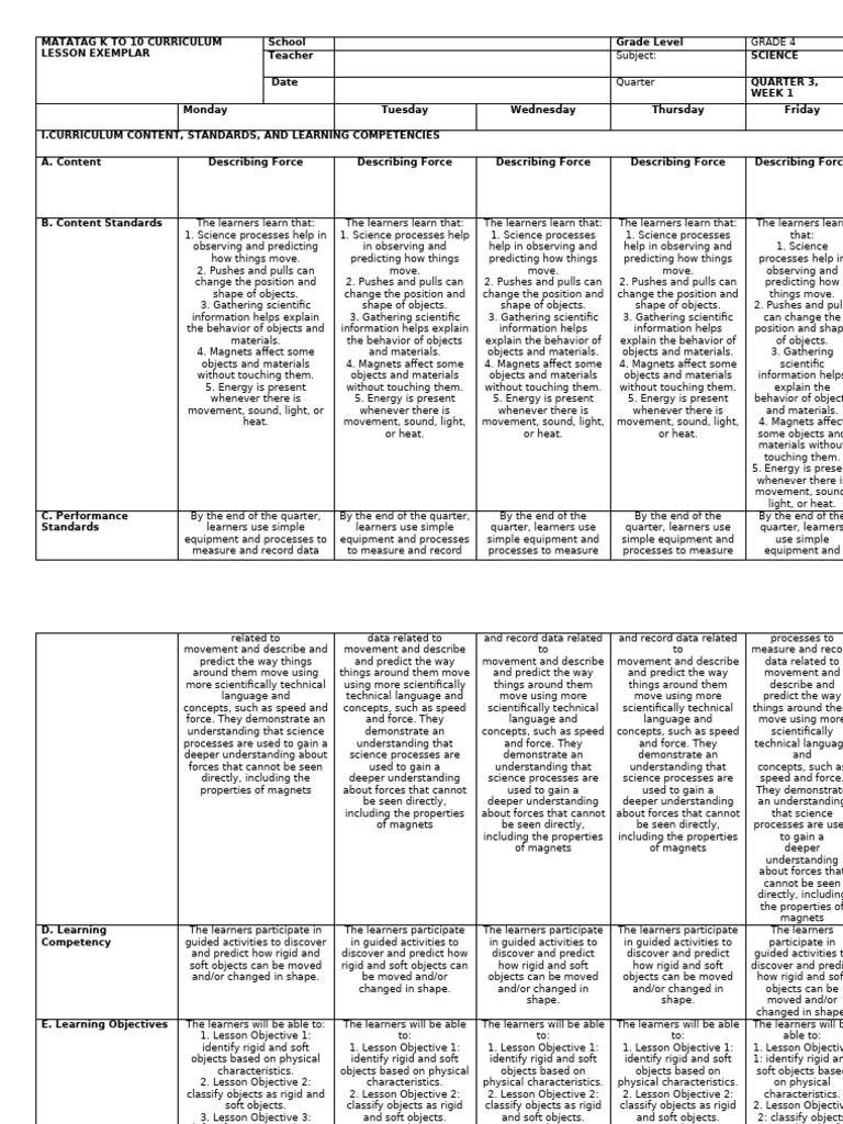 Grade 4 Science: Understanding Forces | PDF | Force | Science