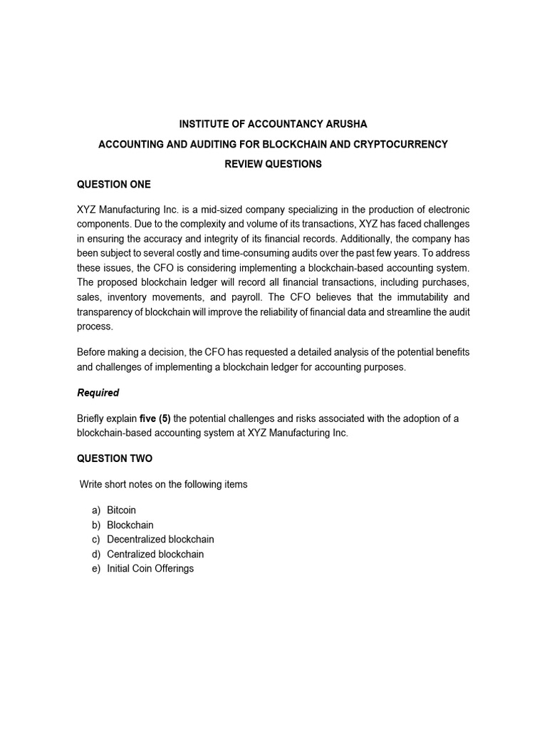 Blockchain Accounting and Auditing Insights | PDF | Audit | Bitcoin