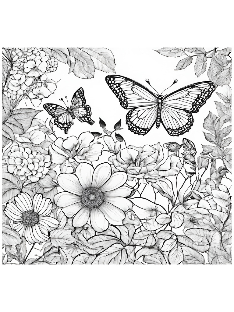 Coloring Page For Kids Flowers | PDF