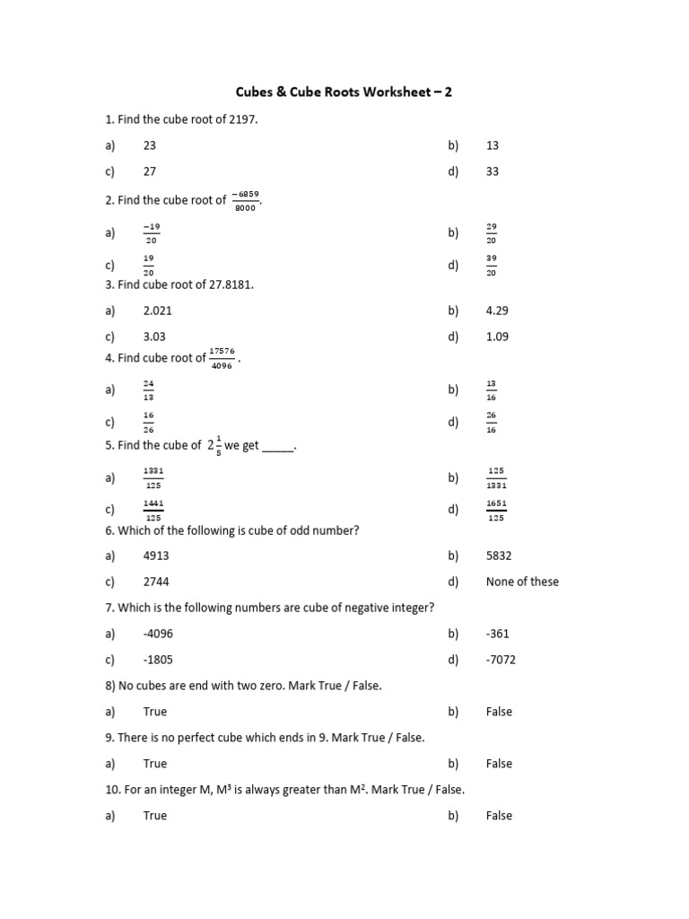 Cubes and cube roots worksheet 2 pdf ring theory discrete mathematics