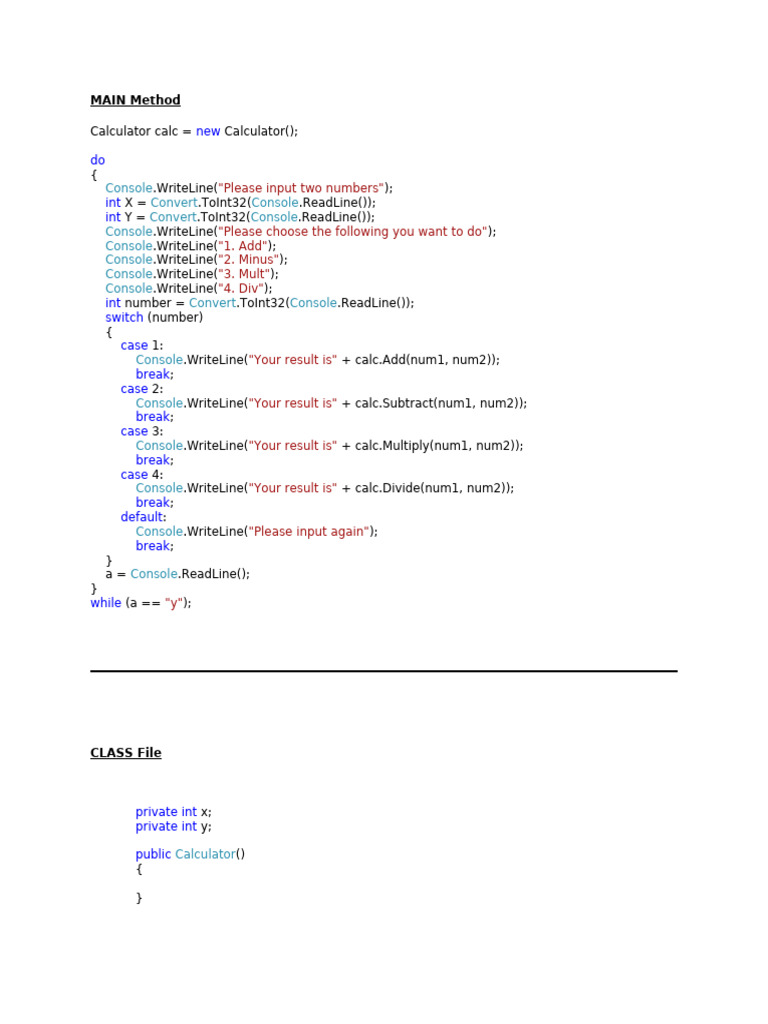 CALCULATOR | PDF