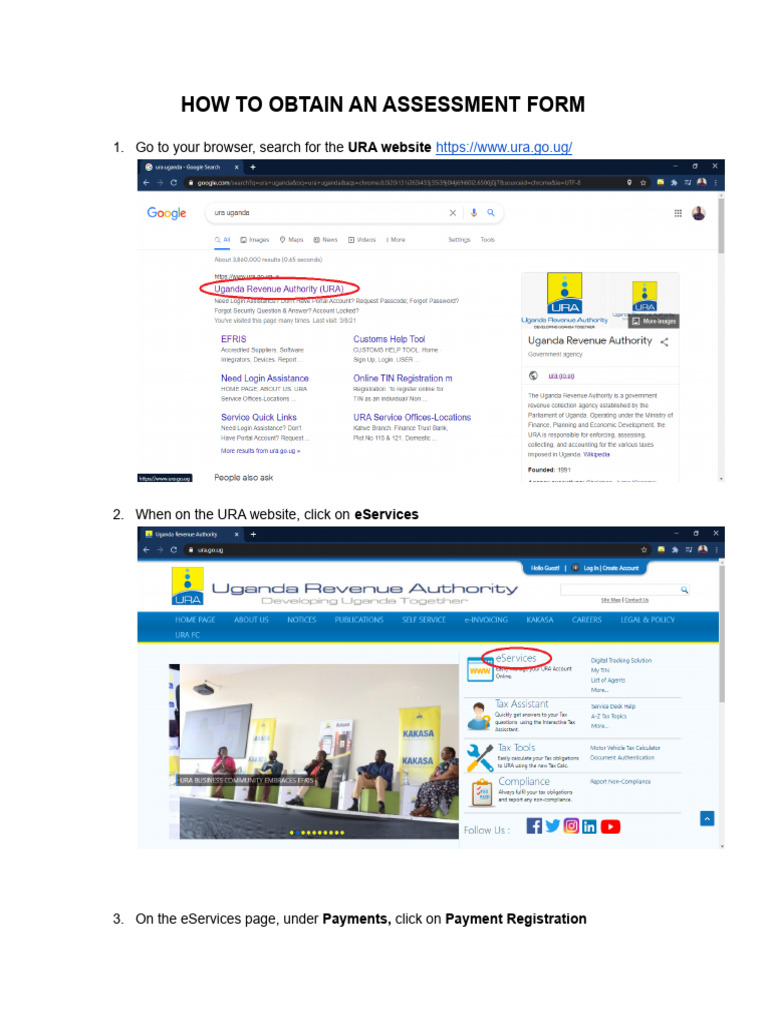 Steps to Obtain URA Assessment Form | PDF