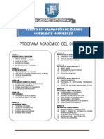 Temario Diplomado Valuacion Bienes Muebles Inmuebles