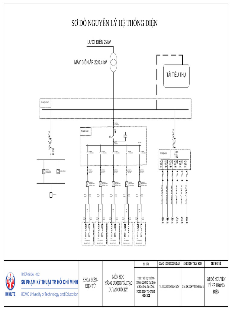 Bản vẽ sơ đồ nguyên lý hệ thống điện | PDF