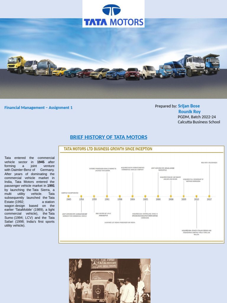 Assignment 1 - Tata Motors | PDF | Wheeled Vehicles | Motor Vehicle