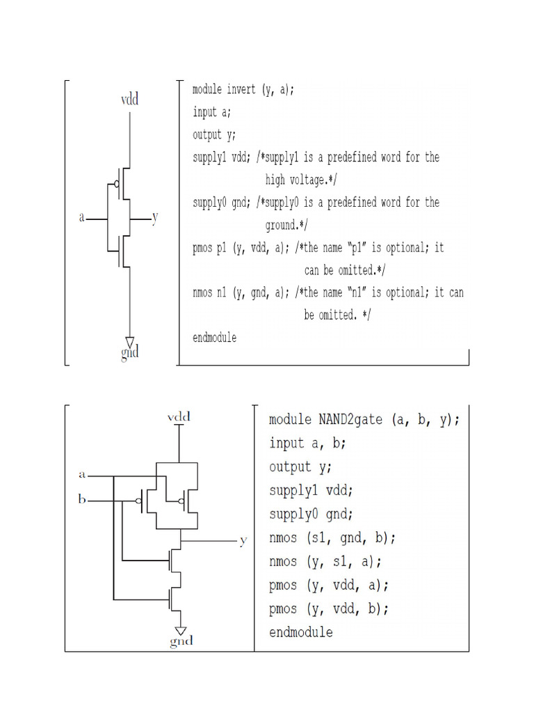 Verilog Switch Level Description | PDF
