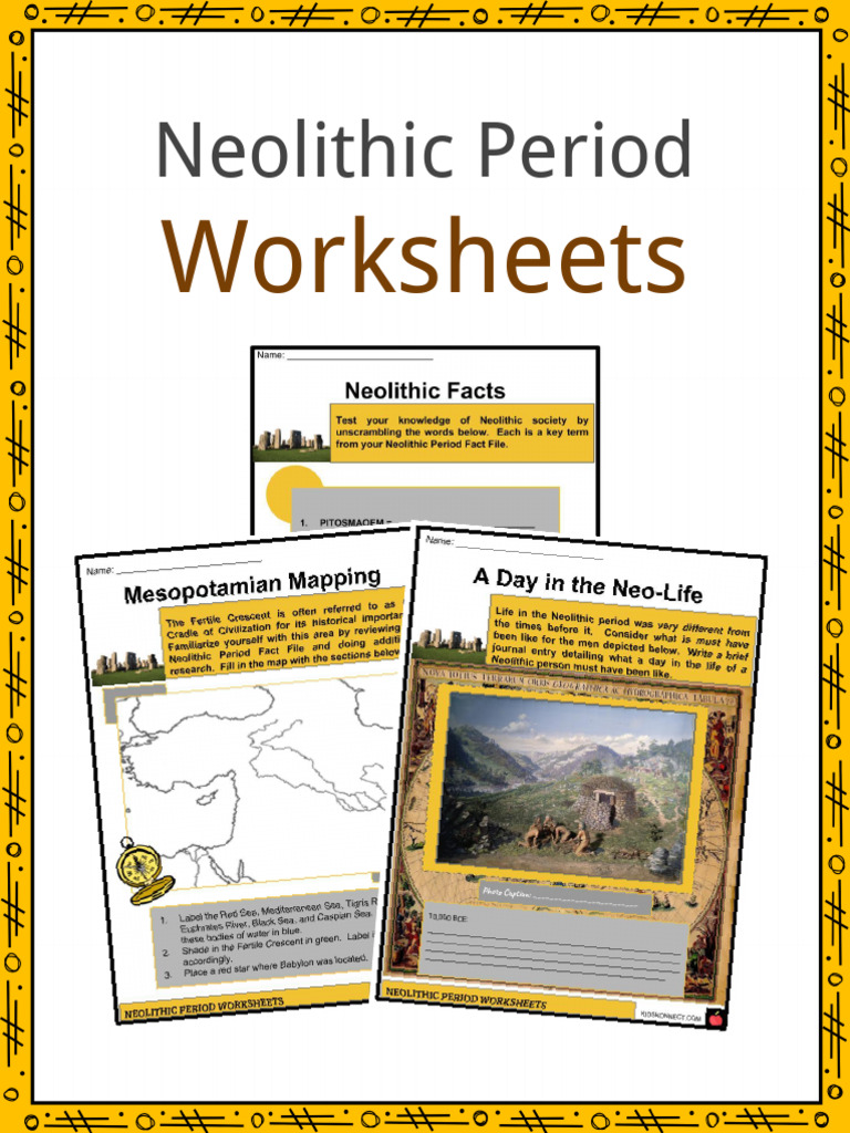 Sample Neolithic Period Worksheets | PDF | Neolithic | Agriculture
