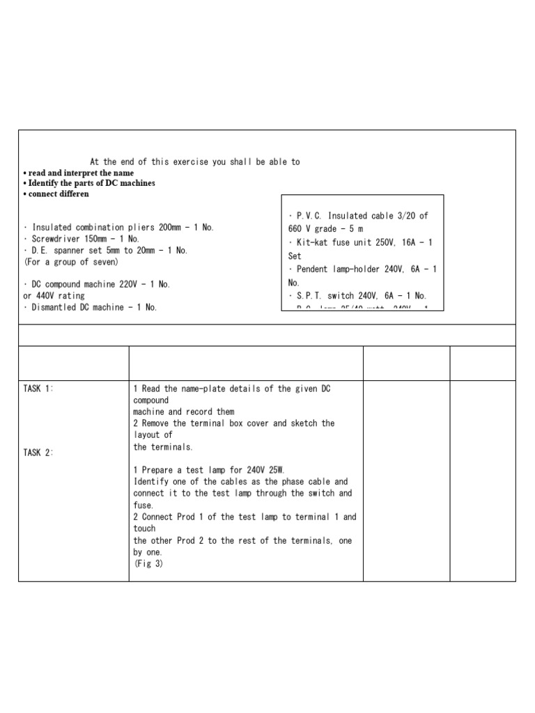 Electrician demo planyear 2 week 1 to 7 pdf electric generator switch
