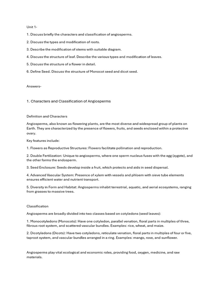 Botany notes | PDF | Endoplasmic Reticulum | Ecosystem