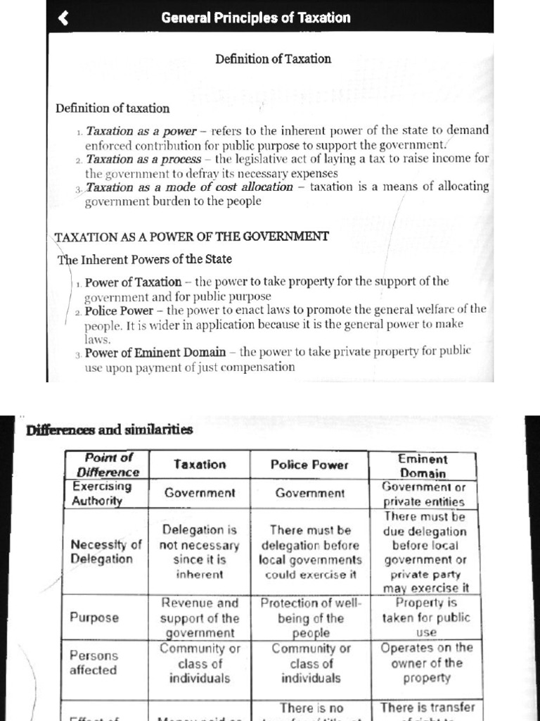General Principles of Taxation | PDF