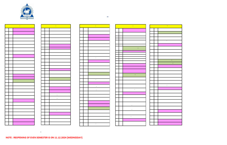 Academic Calender VII IX Semester 2024 2025 | PDF | Academic Term | Schools