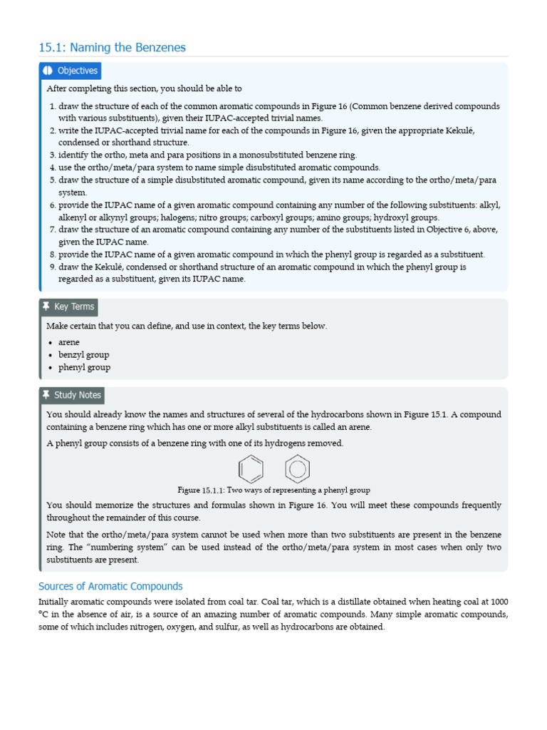 Naming Aromatic Compounds with Benzene | PDF | Benzene | Toluene