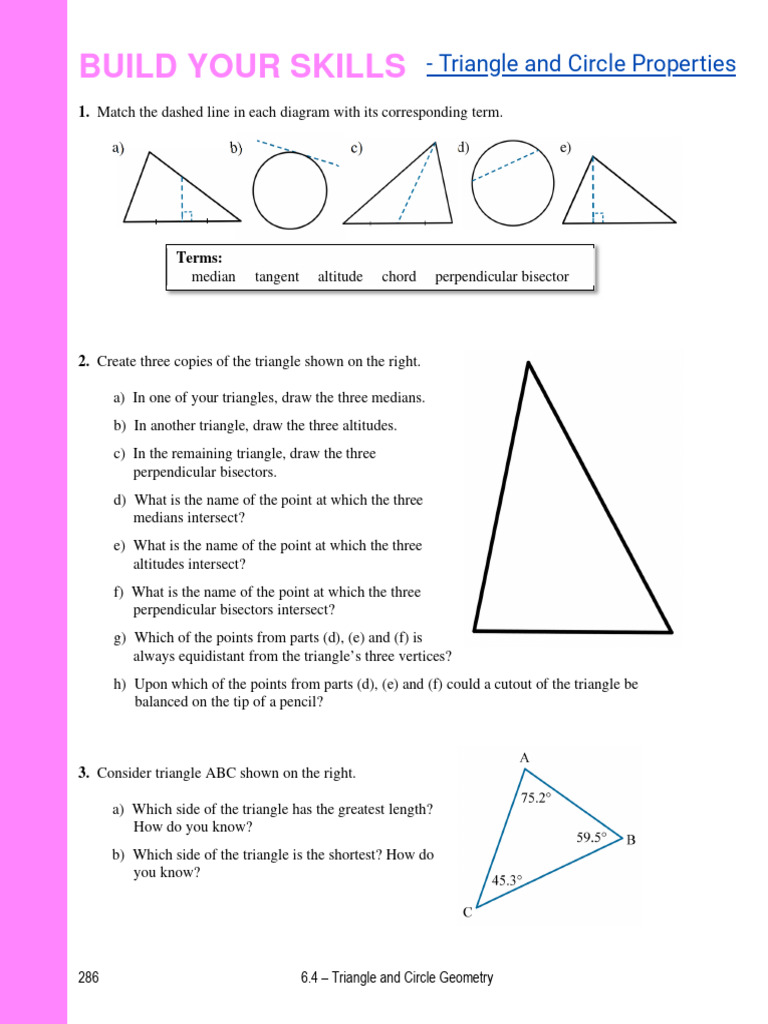 Triangle and Circle Geometry Concepts | PDF | Triangle | Circle