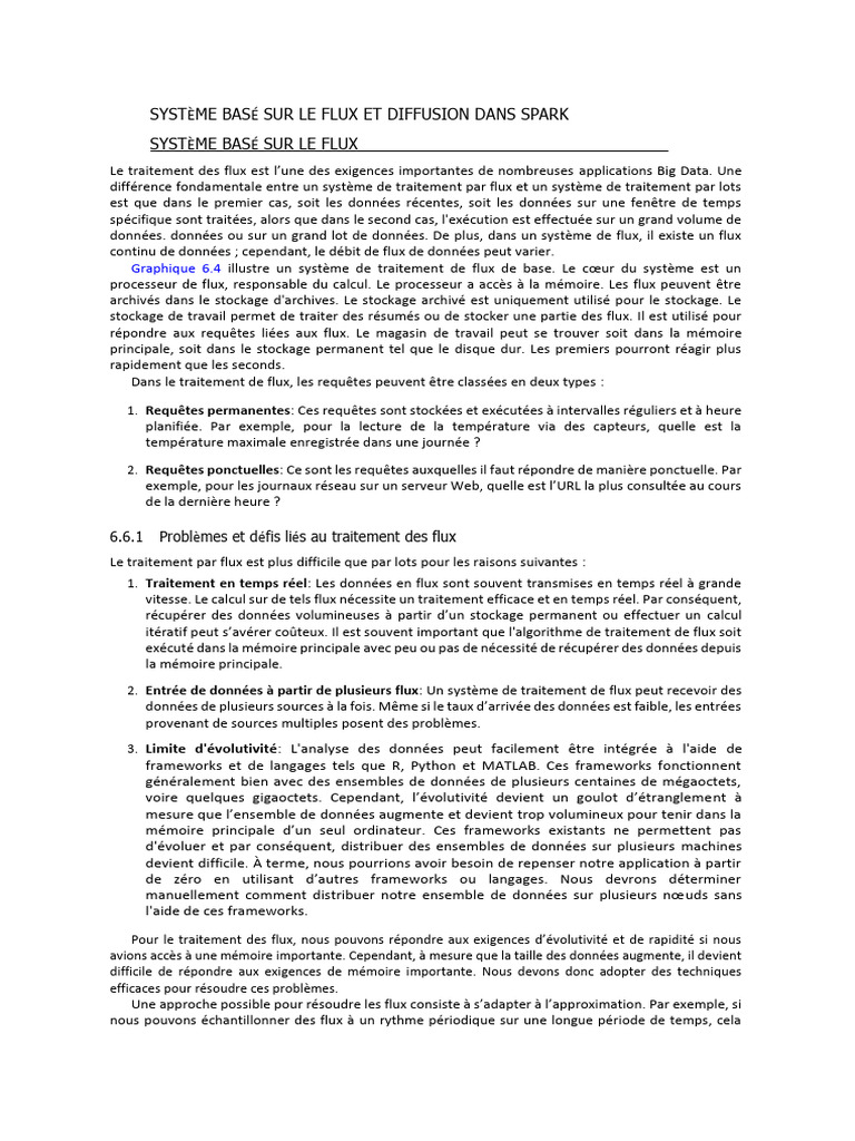 Traitement des Flux et Spark Streaming | PDF | Apache Spark | Informatique