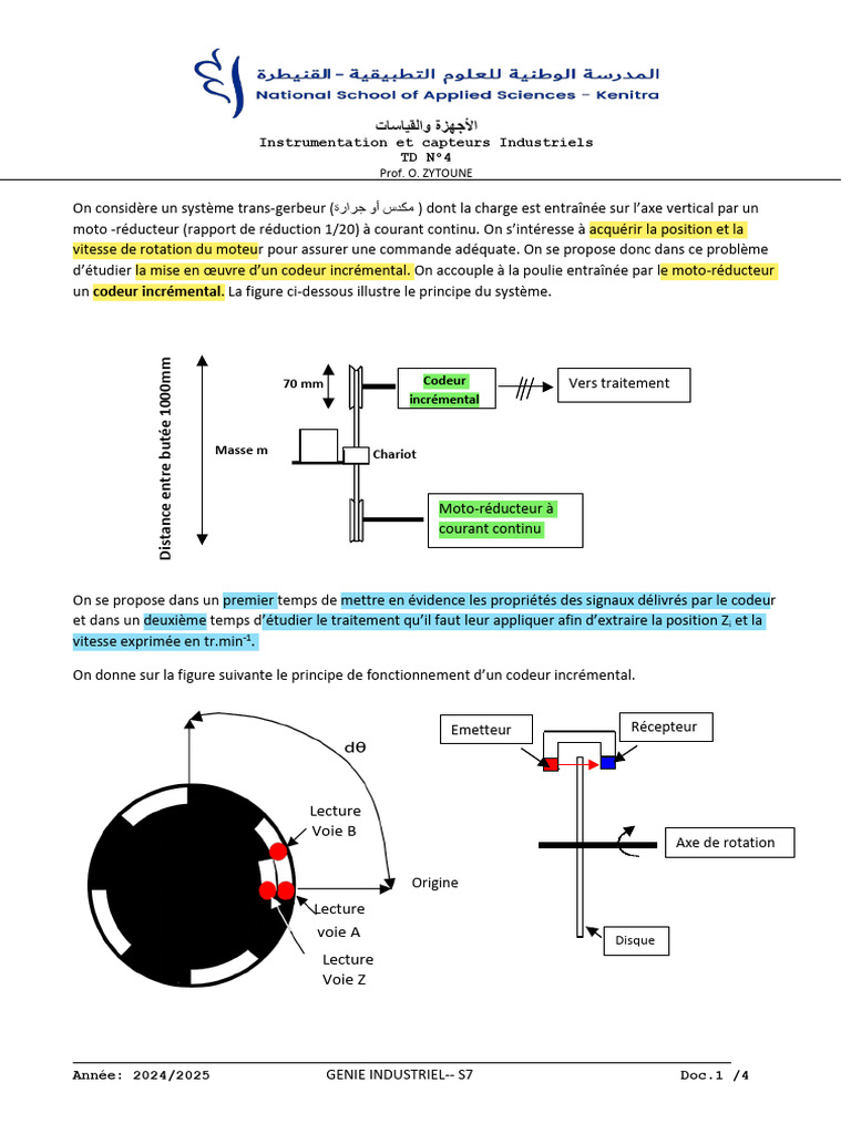 Fonctionnement du codeur incrémental | PDF | Rotation
