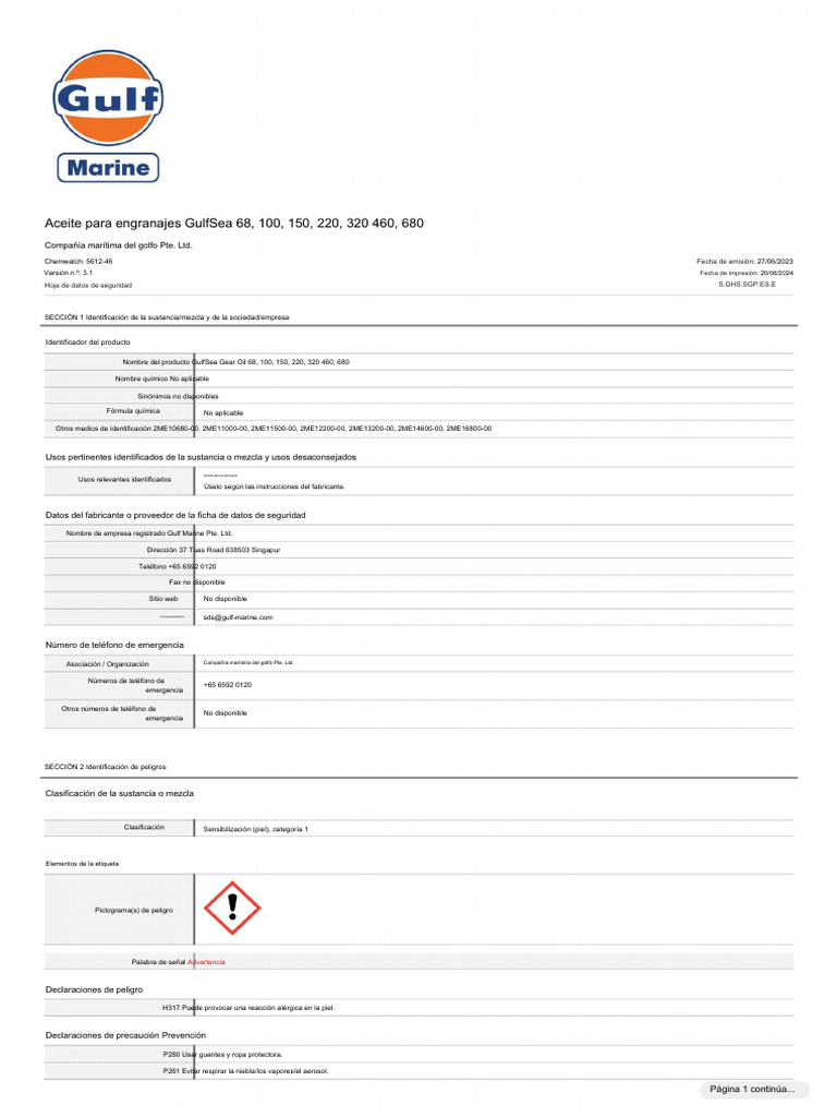 Gulf HD ISO 460 | PDF