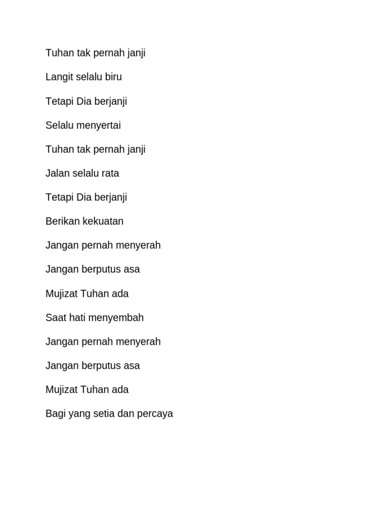 Janji Tuhan: Kekuatan dan Harapan | PDF