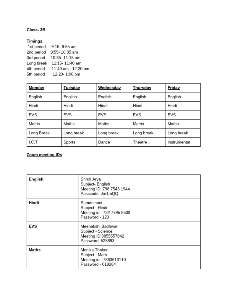 Online classes Class- 3B (1) (1) | PDF
