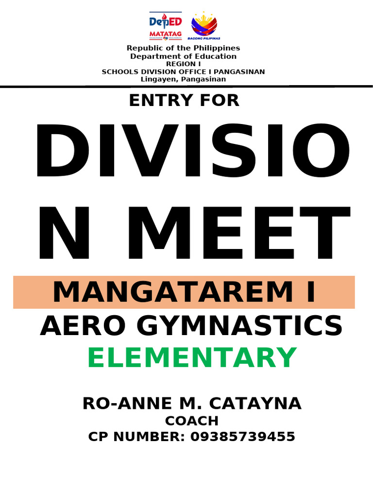 Frontpage For Division Meet | PDF