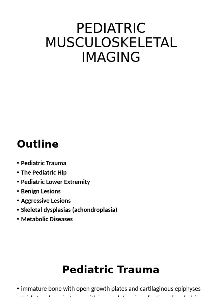 Pediatric Musculoskeletal Imaging Guide | PDF | Hip | Skeletal System