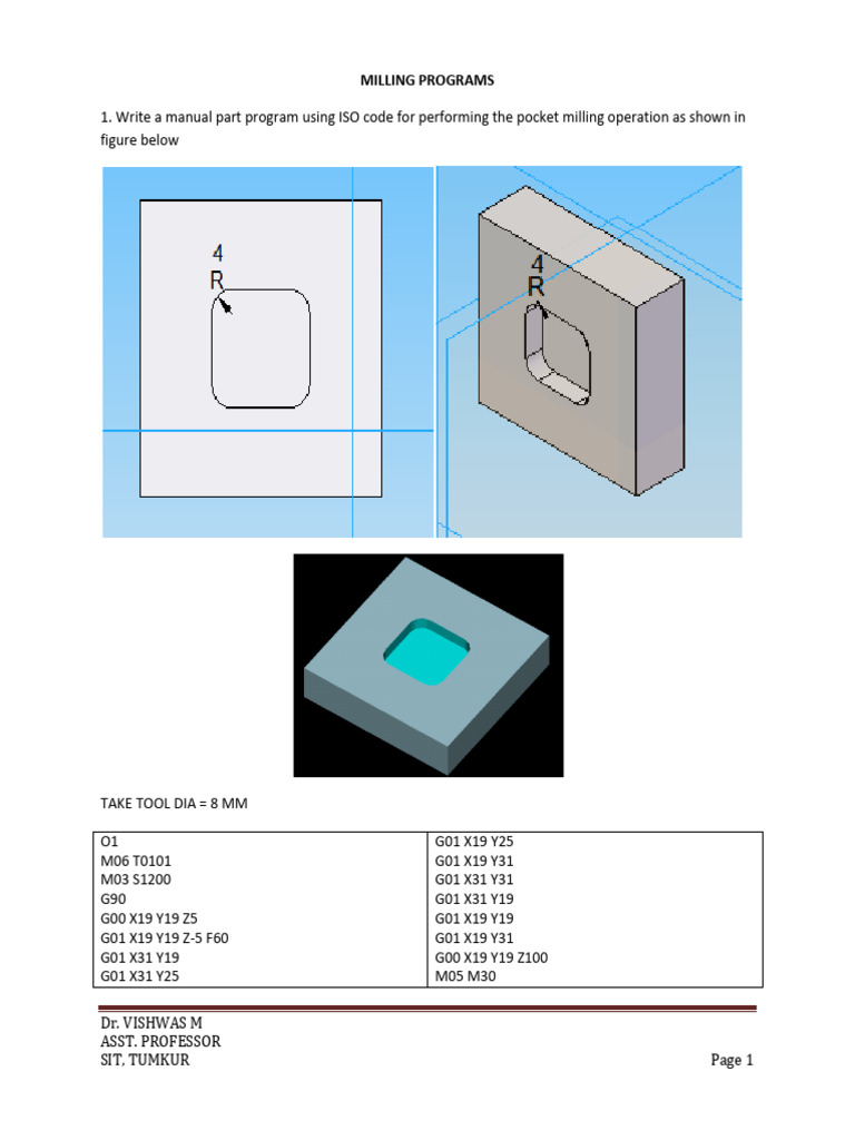 ISO Pocket Milling Program Guide | PDF
