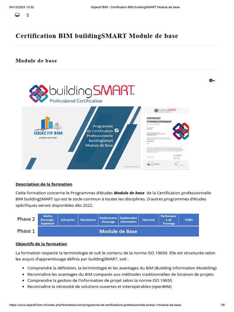 Certification BIM buildingSMART Module de Base | PDF | Building ...