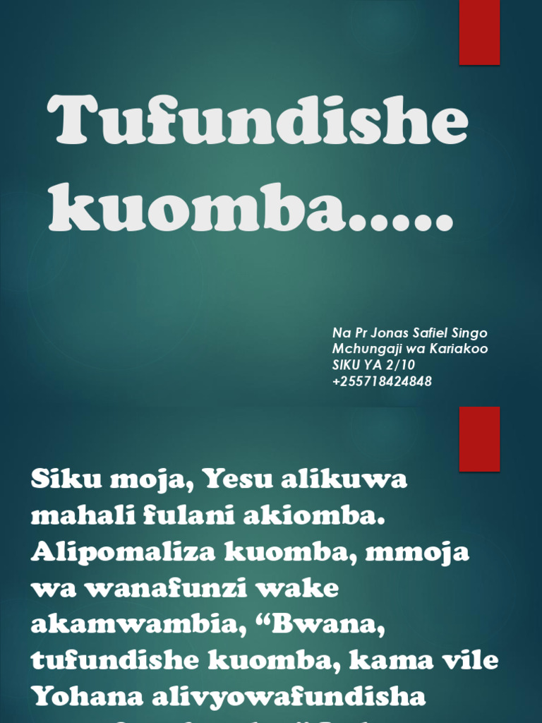 1 Tufundishe Kuomba 40 Days | PDF