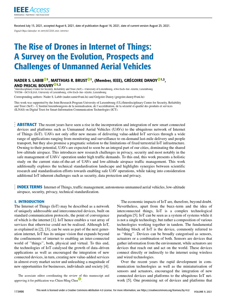 Drones in IoT: Evolution and Challenges | PDF | Unmanned Aerial Vehicle ...