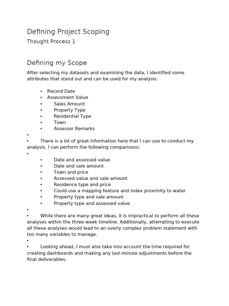 Project_Scope_Thought_Process_1 | PDF | Scope (Computer Science) | Data