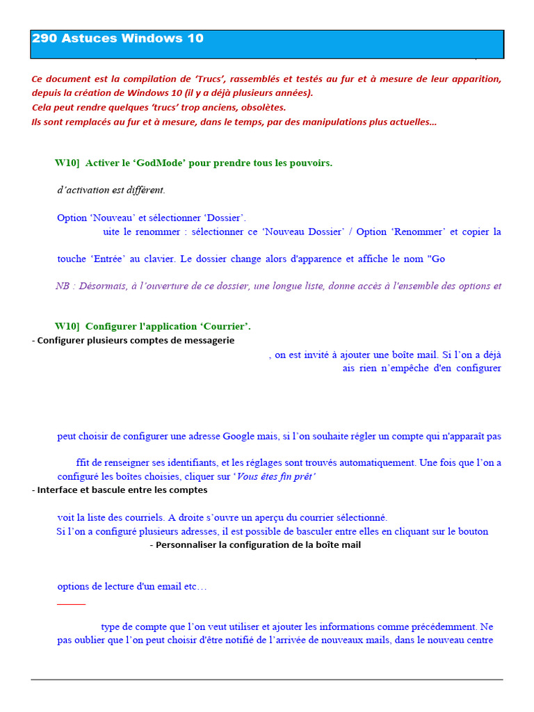 Astuces pratiques pour Windows 10 | PDF | Windows 10 | Microsoft Windows