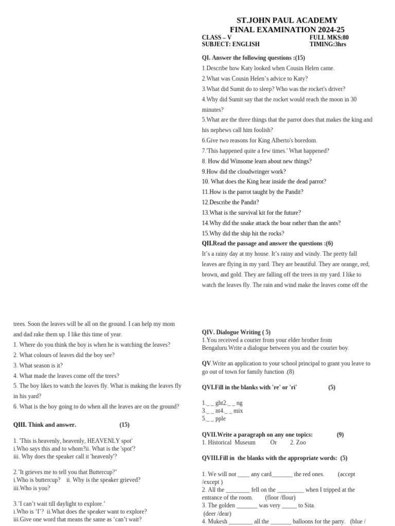 class 5 | PDF