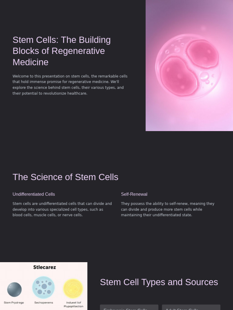 Stem Cells in Regenerative Medicine | PDF | Stem Cell | Cell Potency