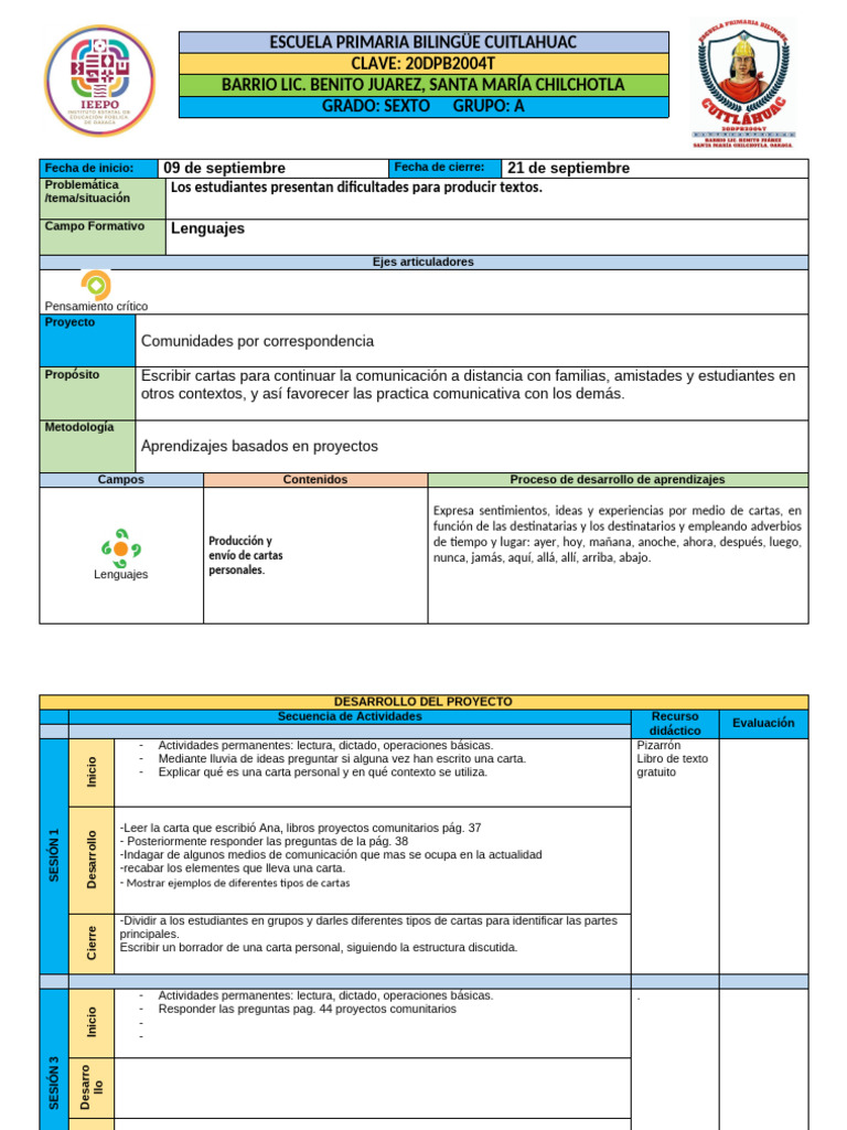 Formato Planeacion Primaria | PDF | Modificación de comportamiento ...