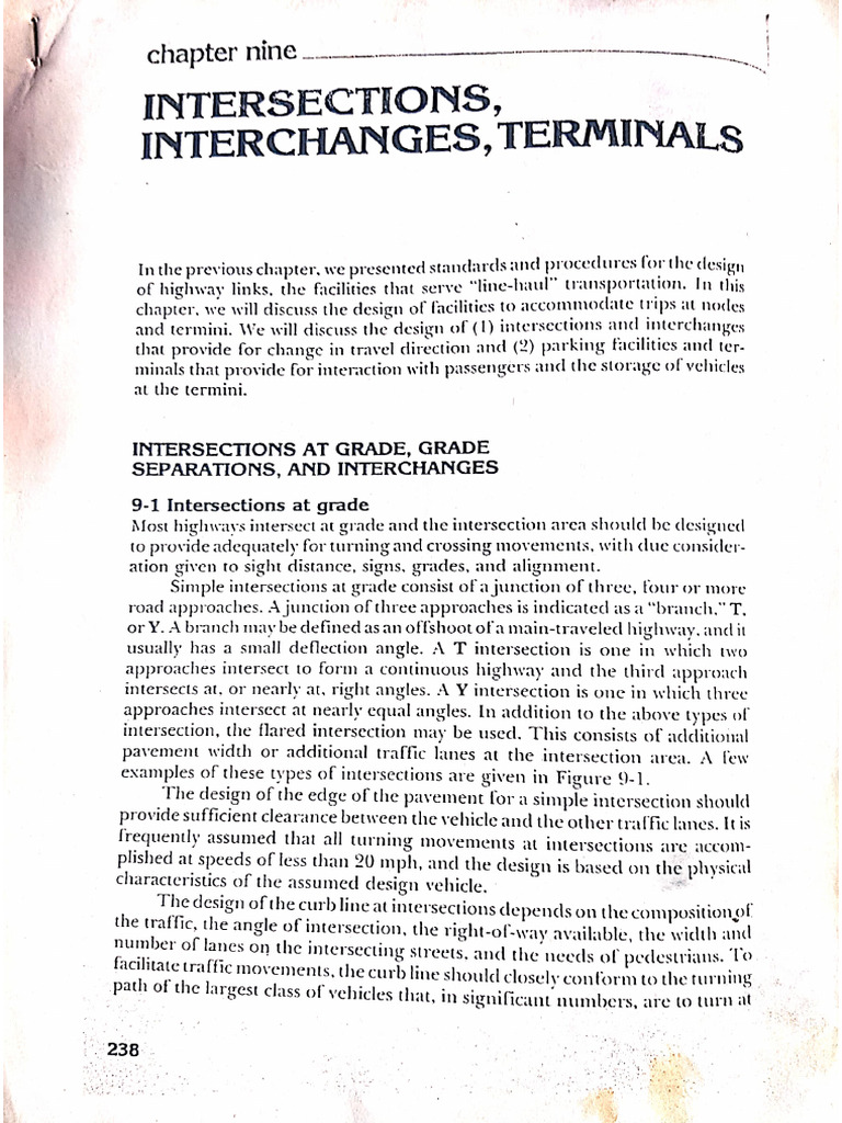 Cve551 Intersection, Interchange, Terminals | PDF