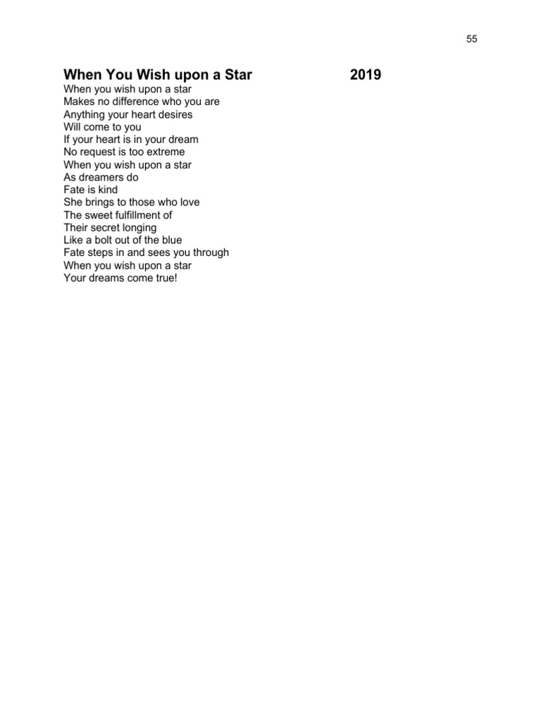 When You Wish Upon A Star | PDF