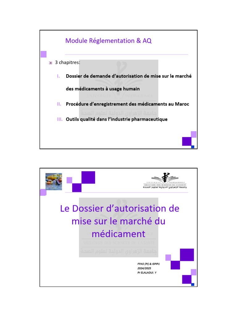 Analyse du Dossier d'AMM au Maroc | PDF | Médicament générique | Pharmacie
